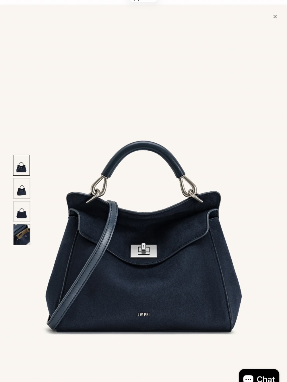 NEW Faux Suede Small Crossbody JW PEI Purse Navy Blue